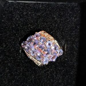 Elegant Tanzanite Sterling Silver Women's Ring